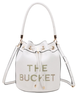 The Bucket Hobo Bag with Wallet TB1-L9018 WHITE